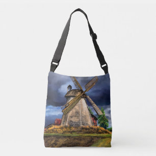 Nederlandse Windmill Landscape Crossbody Bag Tas