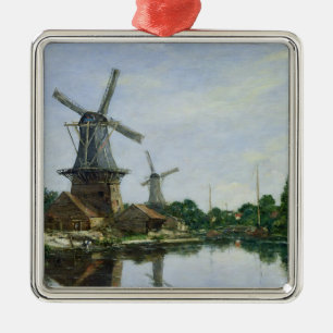 Nederlandse Windmills, 1884 Metalen Ornament
