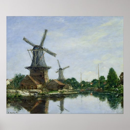 Nederlandse Windmills, 1884 Poster (Voorkant)