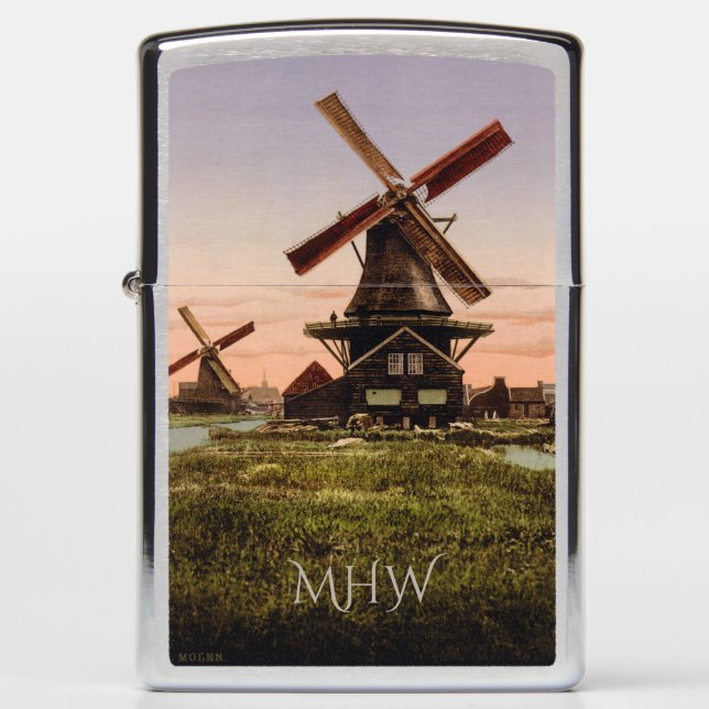  Nederlandse Windmills aangepaste monogram lichter (Voorkant)
