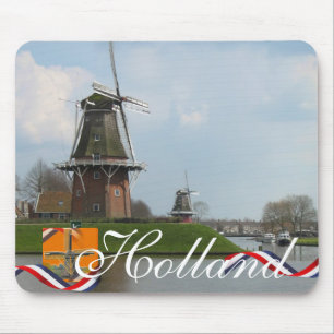 Nederlandse Windmills Holland Text Souvenir Mousep Muismat