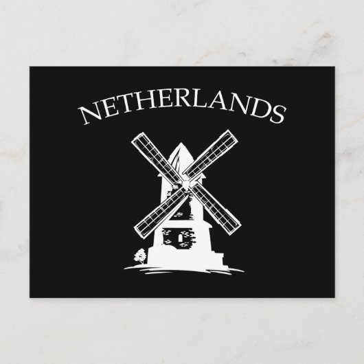 Nederlandse windmolen briefkaart (Voorkant)
