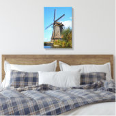Nederlandse windmolen canvas afdruk (Insitu (Slaapkamer))