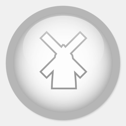 Nederlandse windmolen ronde sticker (Voorkant)