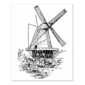 Nederlandse windmolen Rubber Kunststempel Rubberstempel (Afrduk)