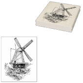Nederlandse windmolen Rubber Kunststempel Rubberstempel (Gestempeld)