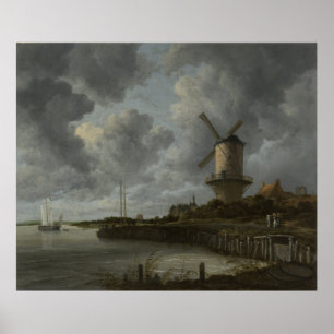 Nederlandse windmolen Wijk bij Duustede, Ruisdael Poster