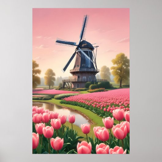 nederlandse windmolens poster (Voorkant)
