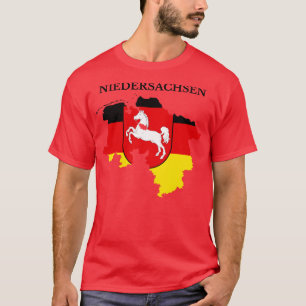Nedersaksen Nedersaksen Kaart Duitsland T-shirt