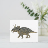 Nedoceratops Dinosaur Running Briefkaart (Staand voorkant)