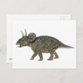 Nedoceratops Dinosaur Running Briefkaart (Voorkant / Achterkant)