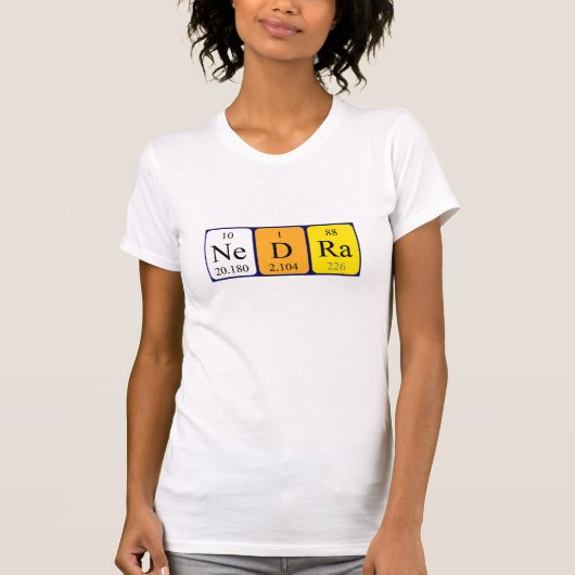 Nedra periodiek table name shirt (Voorkant)