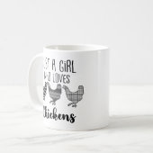 Nee 1/2, gewoon een meisje dat van kippen houdt, g koffiemok (Voorkant links)