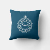 Nee.1 Meest Geweldige pap Aangepaste Witlijn Typog Kussen (Achterkant)