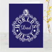 Nee.1 Werkt Beste Papa Aangepaste Typografie White Kaart (Gele Bloem)