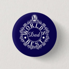 Nee.1 Werkt Beste Papa Aangepaste Typografie White Ronde Button 3,2 Cm