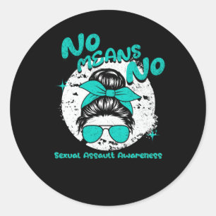 Nee betekent Nee Ronde Sticker