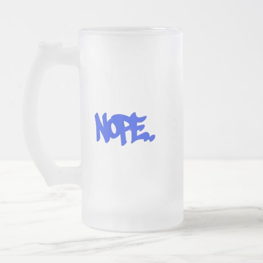 "Nee" Bevroren Glas Mok (Links)