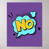 Nee! Bold Pop Art Comic Poster (Voorkant)