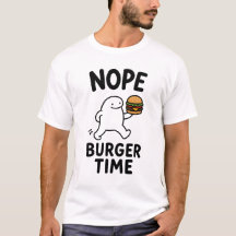 Nee Burger Tijd Grappig Schattig Burger Liefhebber