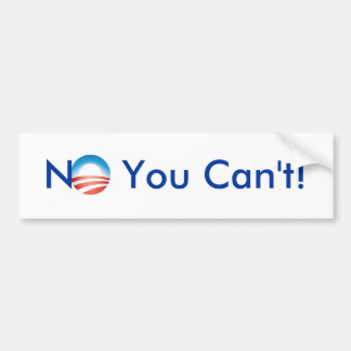 Nee, dat kan niet. bumpersticker