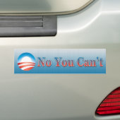 Nee, dat kan niet. bumpersticker (Op auto)