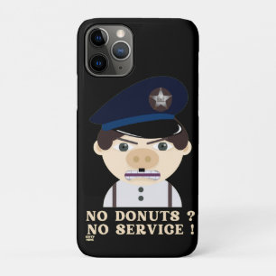 "NEE DONUTS, GEEN DIENST" grappige politieagent iPhone 11 Pro Hoesje