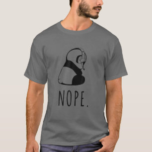Nee. Gaming Panda Nope. Voor Introverted T-shirt