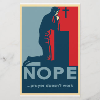 NEE...Gebed Werkt Niet - Atheïstische folder Flyer