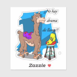 Nee, geen hooidrama de lama! sticker