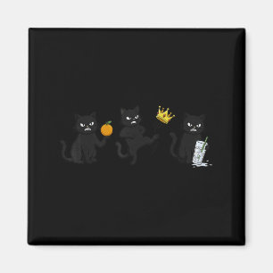 Nee geen koningen geen IJ Funny Black Cat Magneet
