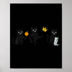 Nee geen koningen geen IJ Funny Black Cat Poster