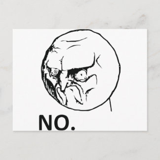 NEE! gezicht Briefkaart