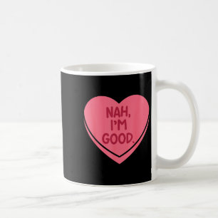 Nee, goed hart snoep grappige anti-valentijnsdag koffiemok