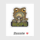 Nee. Grumpy Toad Sticker (Vel)