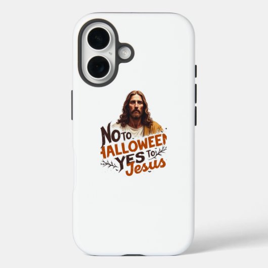 Nee Halloween Ja Jesus iPhone 16 Hoesje (Achterkant)