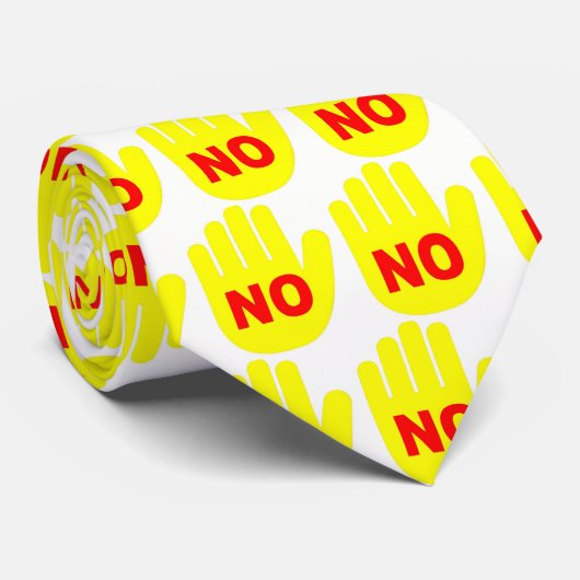 "NEE" Handje Stropdas (Opgerold)