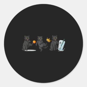 Nee hoor geen koningen geen ijs kat grappige polit ronde sticker