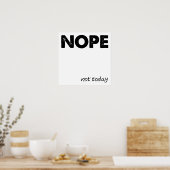 Nee hoor Grappige Poster (Keuken)