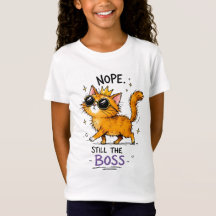 Nee hoor, nog steeds de baas Kat T-shirt