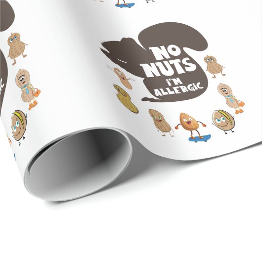 Nee, ik ben allergisch pinda Allergy Bewustheid Cadeaupapier (Rol Hoek)