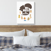 Nee, ik ben allergisch pinda Allergy Bewustheid Canvas Afdruk (Insitu (Slaapkamer))