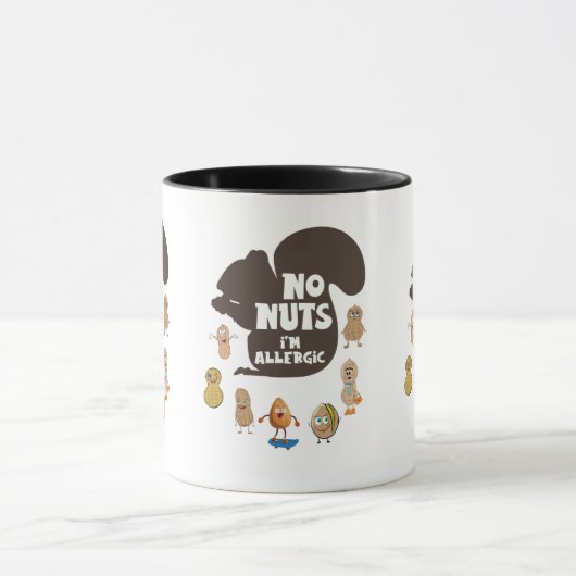 Nee, ik ben allergisch pinda Allergy Bewustheid Mok (Midden)