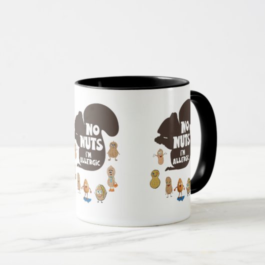 Nee, ik ben allergisch pinda Allergy Bewustheid Mok (Voorkant rechts)