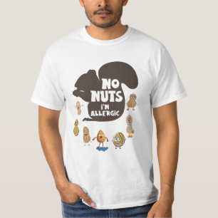Nee, ik ben allergisch pinda Allergy Bewustheid T-shirt