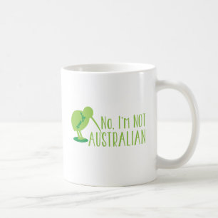 Nee, ik ben NIET AUSTRALIË (met kiwi-vogel en kaa Koffiemok