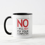 Nee, ik zal uw computer niet herstellen mok (Links)
