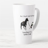 Nee, ik zit niet gewoon daar grappig paardenpaard. latte mok (Rechterhoek)