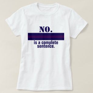 Nee is een volledige zin Feminist Resist Paarse T-shirt