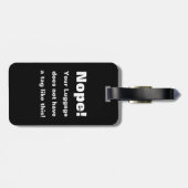 Nee. Je bagage heeft geen label als dit. Bagagelabel (Achterkant horizontaal)